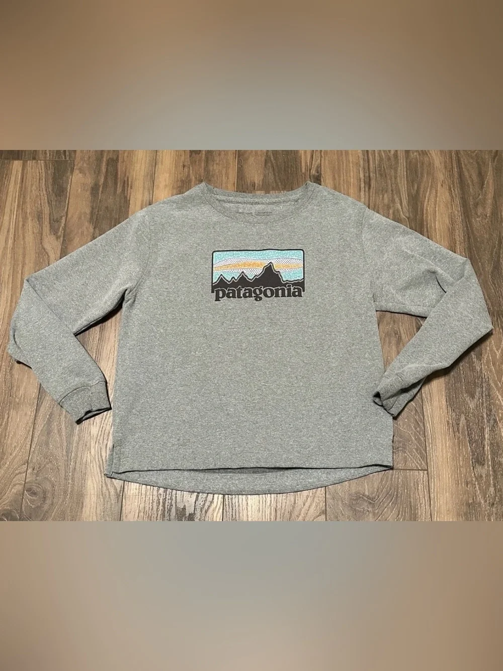 Patagonia Women’s Large Uprisal Crew Neck Sweatshirt Logo Gray L - Picture 1 of 4